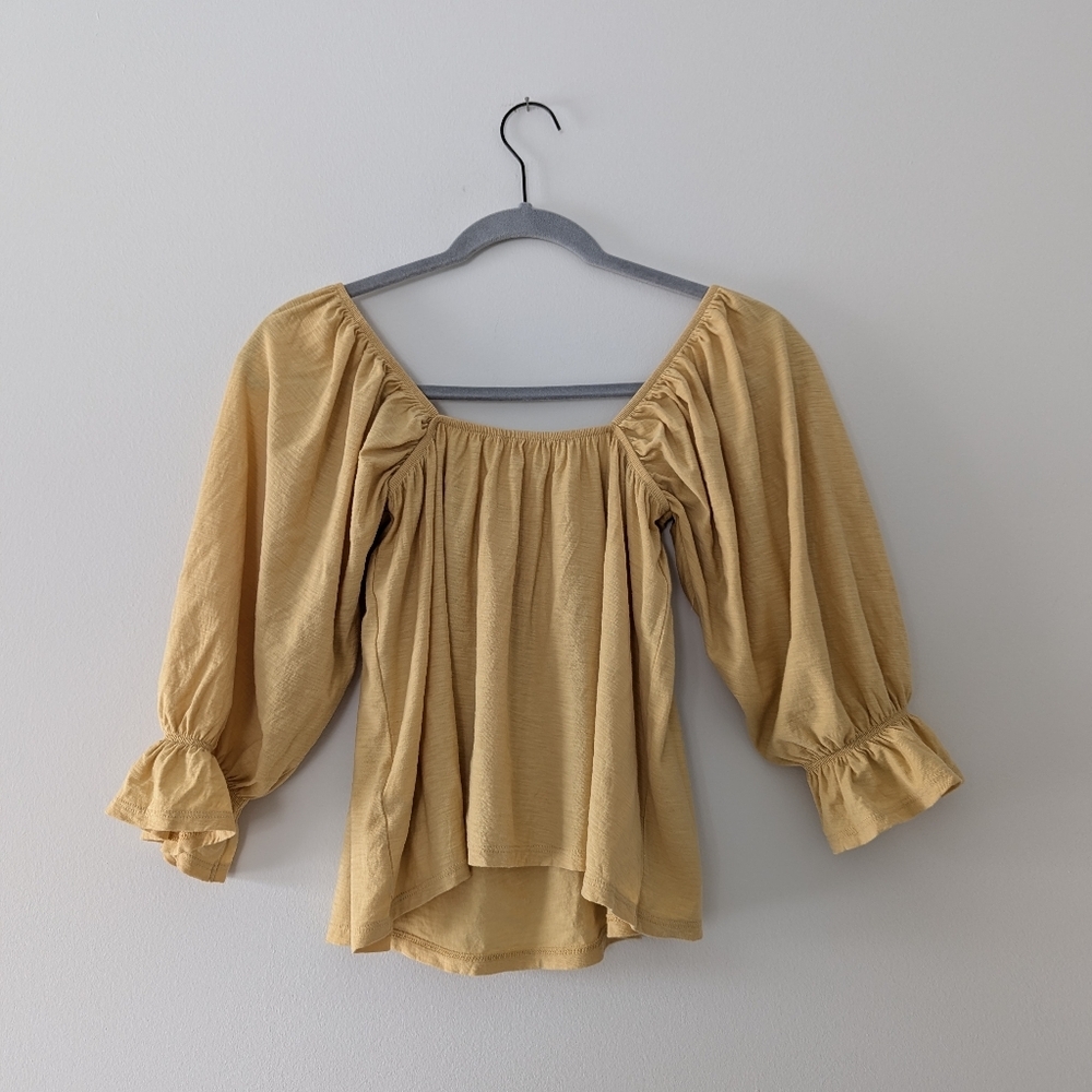 Anthropologie Nation LTD Luca Peasant‎ Top Pima Cotton Cottagecore Square Neck - Picture 7 of 14